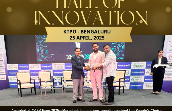 Honored at CAEV Expo 2025 – Mercetech Innovations clinched the People’s Choice Award for Best Fuel Monitoring Sensors!